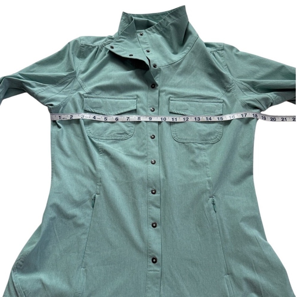 Duluth Trading Co Sol Survivor Sun Protection Shirt Jac Seafoam XS Outdoorsy - Picture 5 of 12